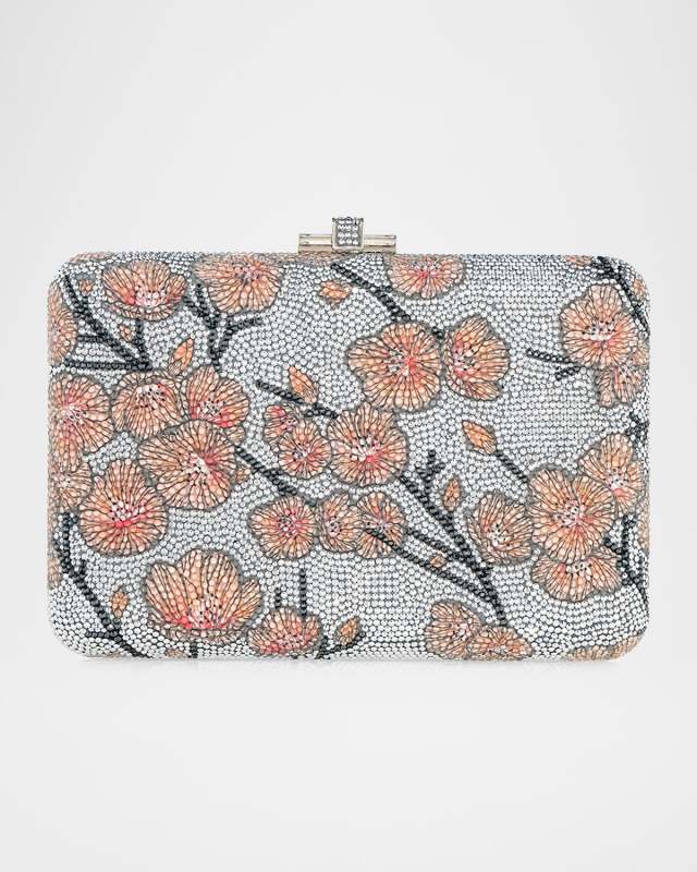 Spring Cherry Crystal Slim Clutch Bag